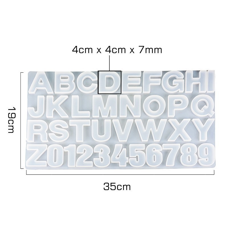 Cubetera y Molde Silicona - Letras y Numeros X Unid.  - 1