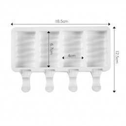 Molde De Silicona Helados - Franjas X Unid.  - 1
