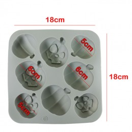 Molde De Silicona Calabazas - 8 Cavidades X Unid.  - 1