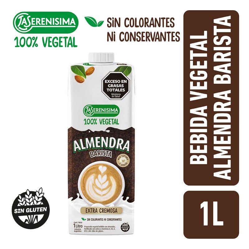 Leche Barista Almendra - Larga Vida - Sin Endulzar X   1 L - La Serenisima La Serenisima - 1