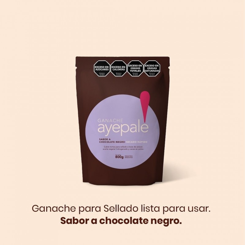 Ganache Sabor Chocolate Negro X  800 G - Ayepale  - 1