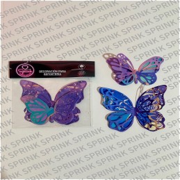 Mariposas Caladas 3D - Mix Colores X   10 Unid. - Sprink Sprink - 1