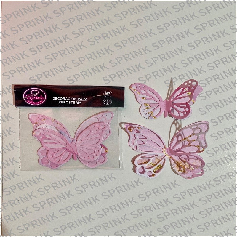 Mariposas Caladas 3D - Mix Rosas X   10 Unid. - Sprink Sprink - 1