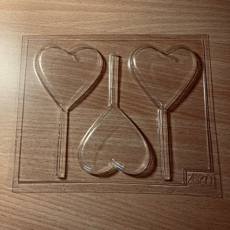 Molde Pvc - Paletas Corazon X 3 - 2630 X Unid.  - 1