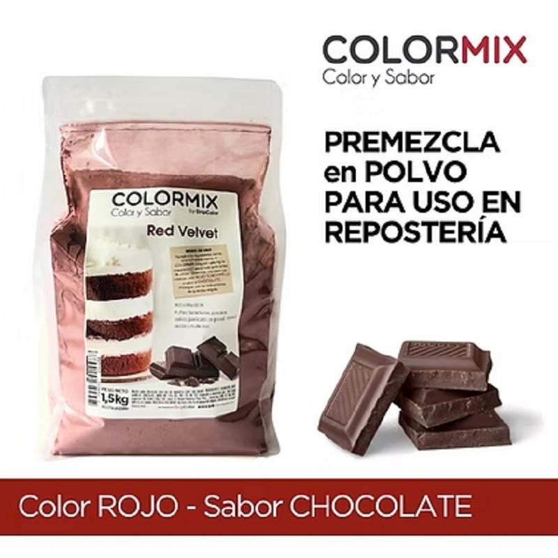 Saborizante Color Red Velvet Sabor Chocolate X 1.5 Kg - Colormix Colormix - 1