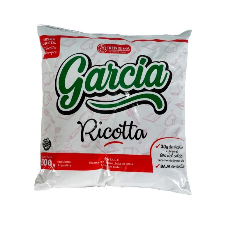 Ricotta Entera Clasica -Garcia- Baja En Sodio X  500 G - La Serenisima La Serenisima - 1