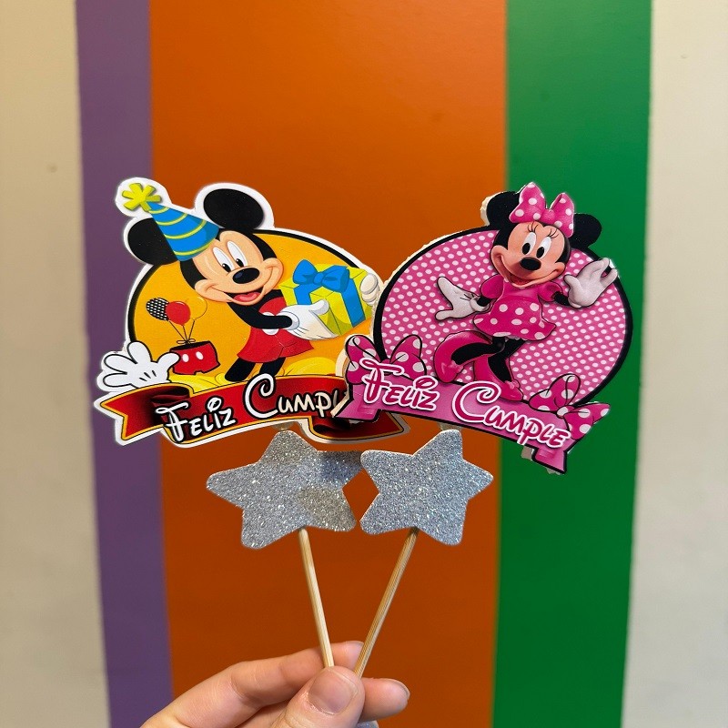 Toppers Mickey y Minnie - Segun Stock X Unid.  - 1