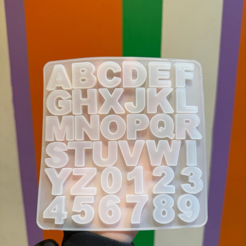 Molde De Silicona - Letras Mayusculas y Numeros X Unid.  - 1