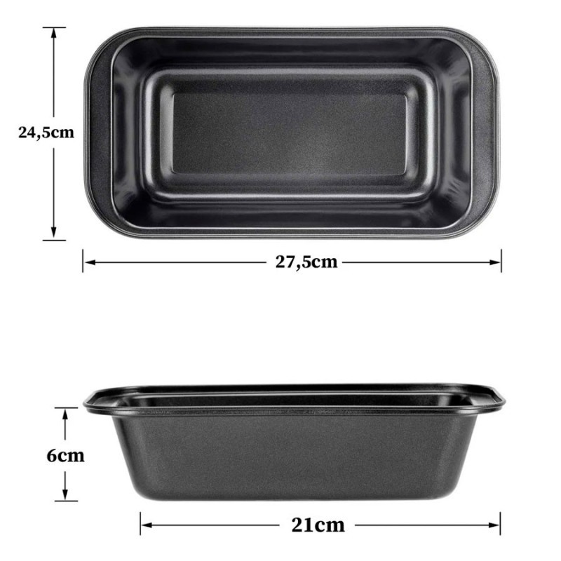 Molde Budin Ingles Teflon 27 X 24 Cm X Unid.  - 1