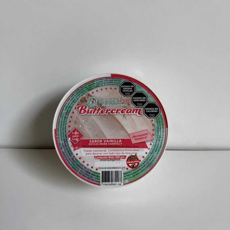 Buttercream - Crema De Manteca - Vainilla X  360 G - Pastelar Pastelar - 1