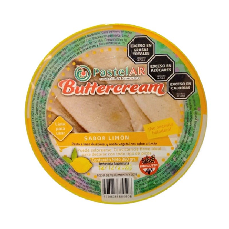 Buttercream - Crema De Manteca - Limon X  360 G - Pastelar Pastelar - 1