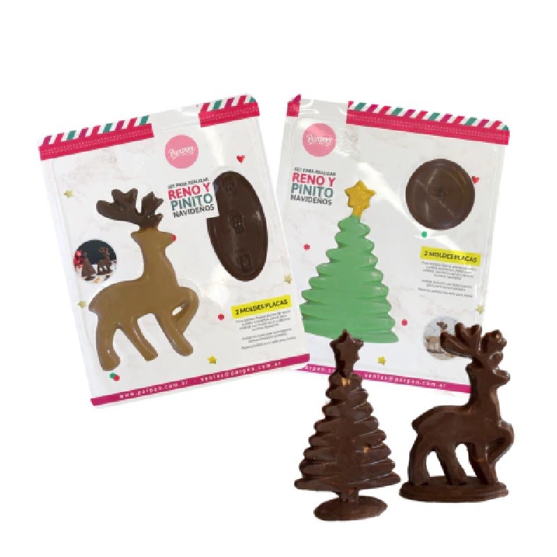Molde Pvc Reno y Pinito Navidad - Set X 2 - Sprp X Unid.  - 1