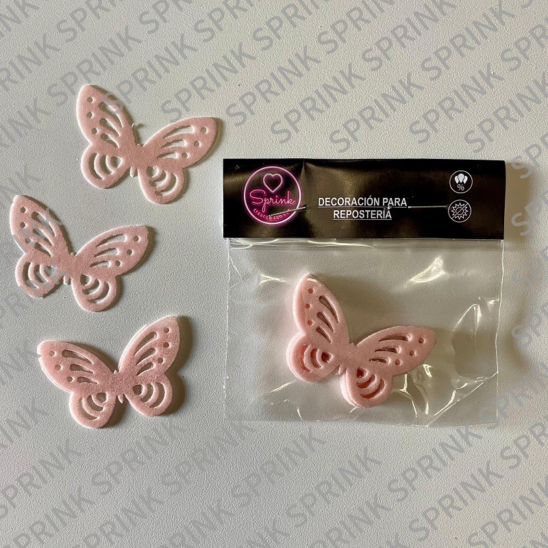 Mariposas Comestibles - Rosa X   12 Unid. - Sprink Sprink - 1