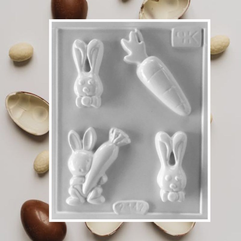 Molde Pvc Huevo Pascua Conejos Golosinas - 2142A X Unid.  - 1