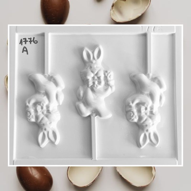 Molde Pvc Chupetin Conejo Con Helado - 1776A X Unid.  - 1