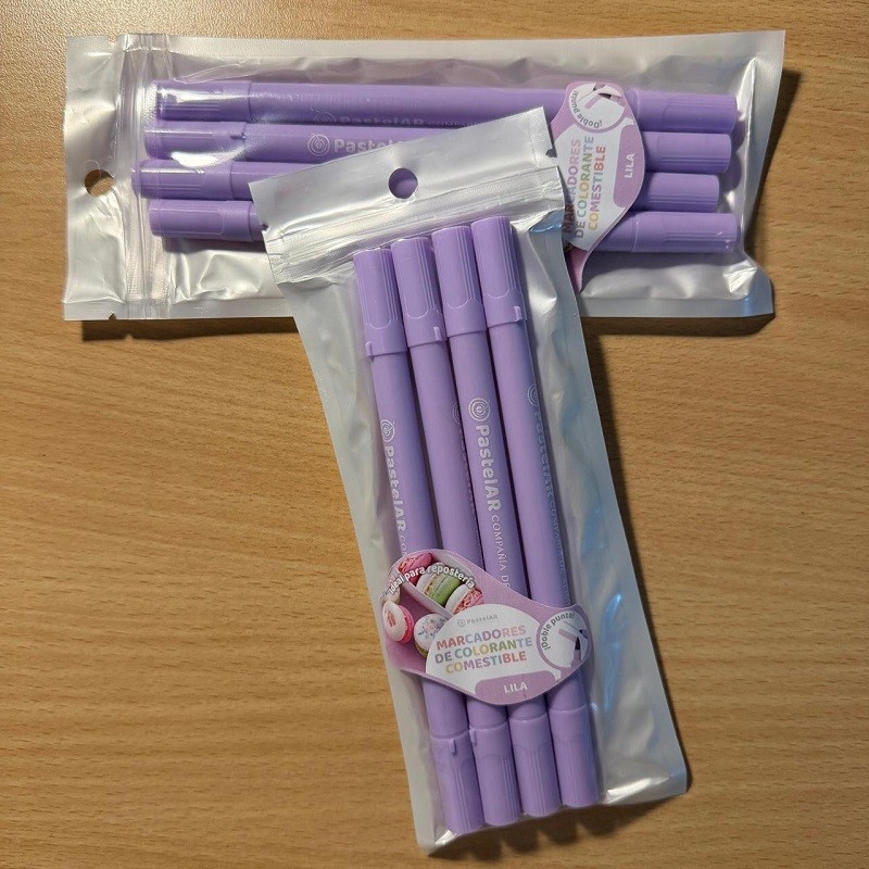 Marcador Comestible Pastel - Lila X   4 Unid.  - 1
