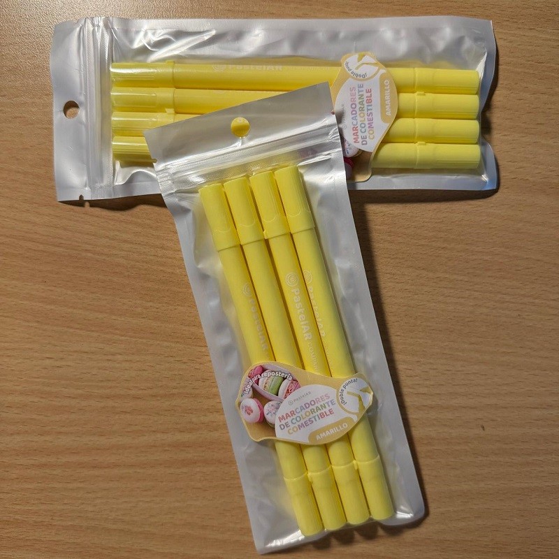 Marcador Comestible Pastel - Amarillo X   4 Unid.  - 1