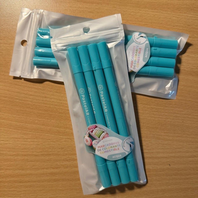 Marcador Comestible Pastel - Acqua X   4 Unid.  - 1