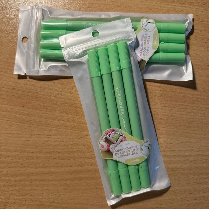Marcador Comestible Pastel - Verde X   4 Unid.  - 1