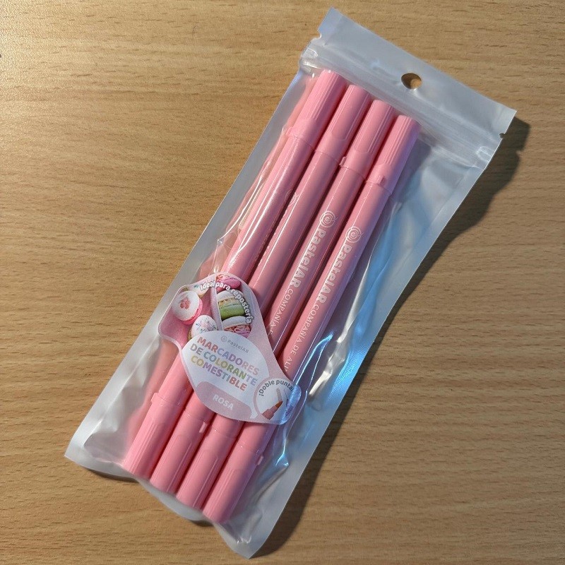 Marcador Comestible Pastel - Rosa X   4 Unid.  - 1