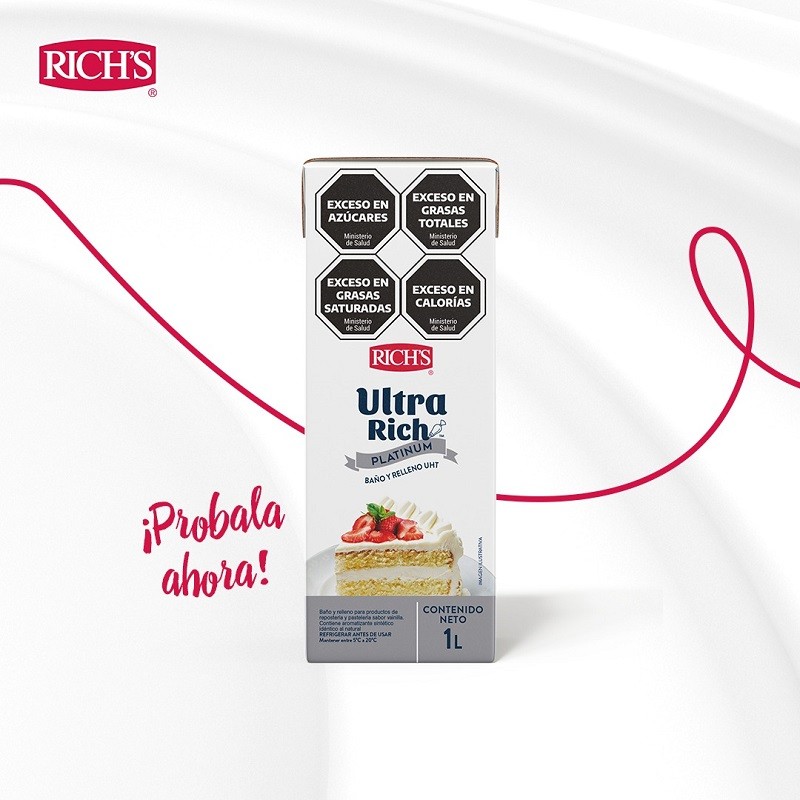 Crema Vegetal Chantilly Ultra Platinum X   1 L - Richs Richs - 1