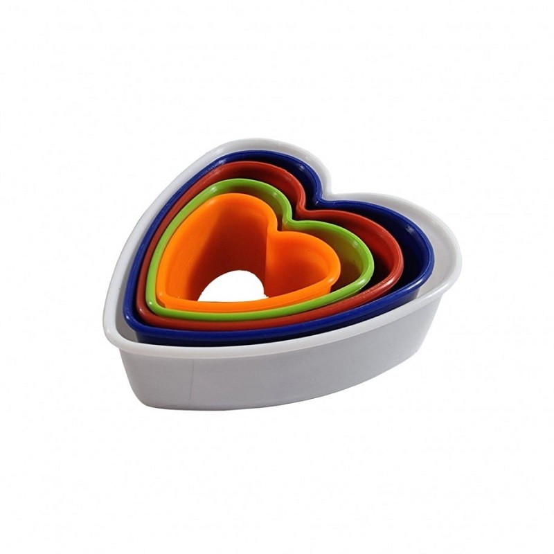 Set Cortantes Plastico - Corazones X  5 Unid.  - 1