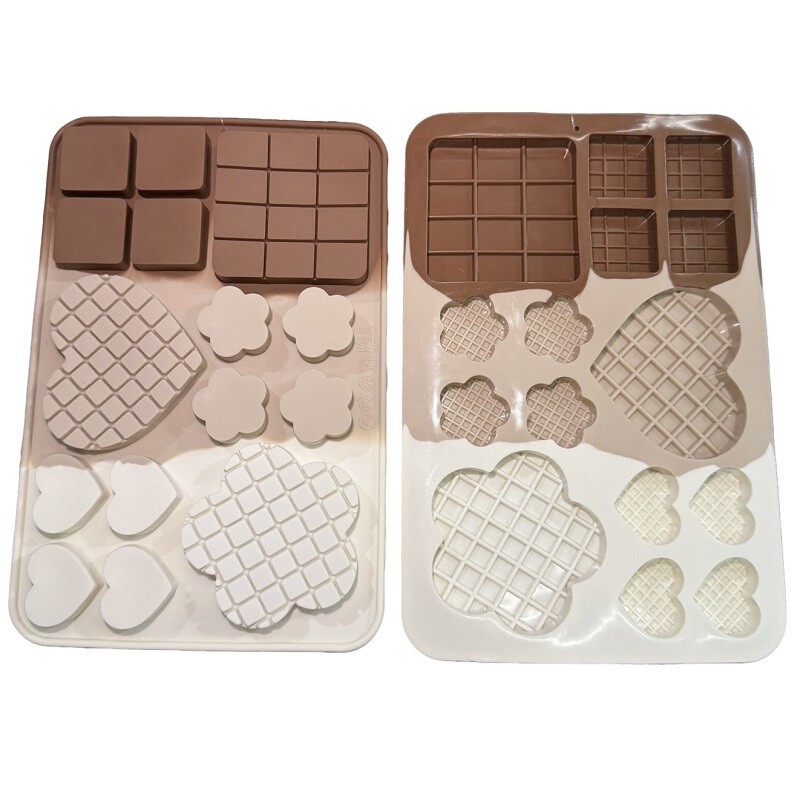 Molde Silicona Tableta Chocolate+flores X Unid.  - 1