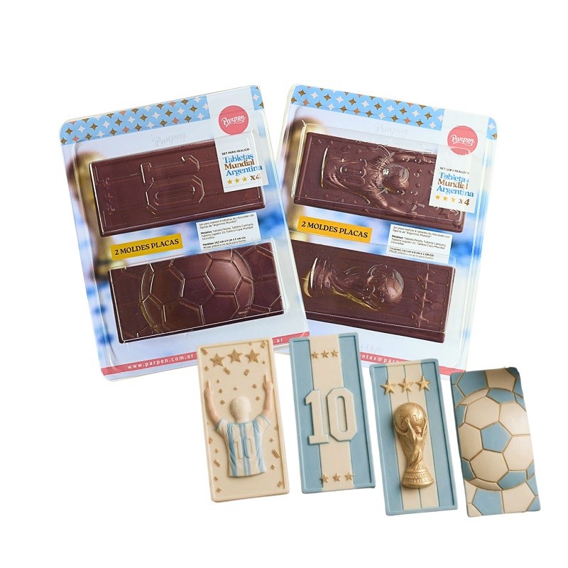 Molde Pvc Tabletas Mundial - Set X 2 X Unid.  - 1