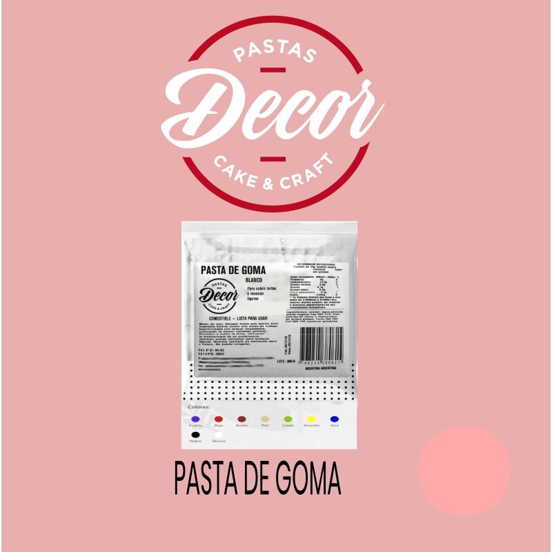 Pasta De Goma Para Modelar - Rosa X  250 G - Decor Decor - 1