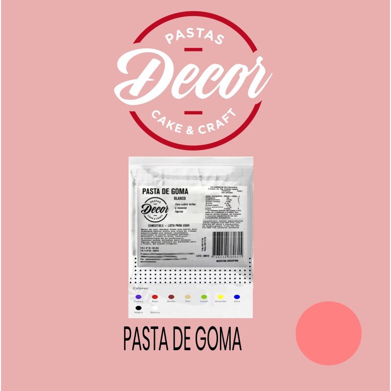 Pasta De Goma Para Modelar - Rosa Oscuro X  250 G - Decor Decor - 1