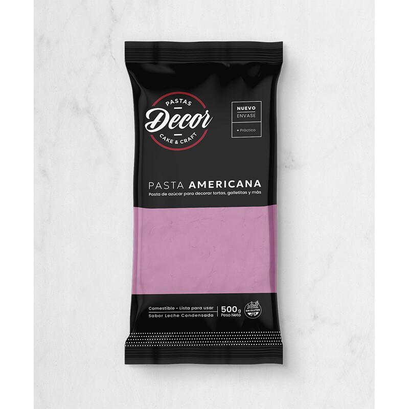 Pasta Para Cubrir Tortas - Rosa - Leche Cond. X  500 G - Decor Decor - 1