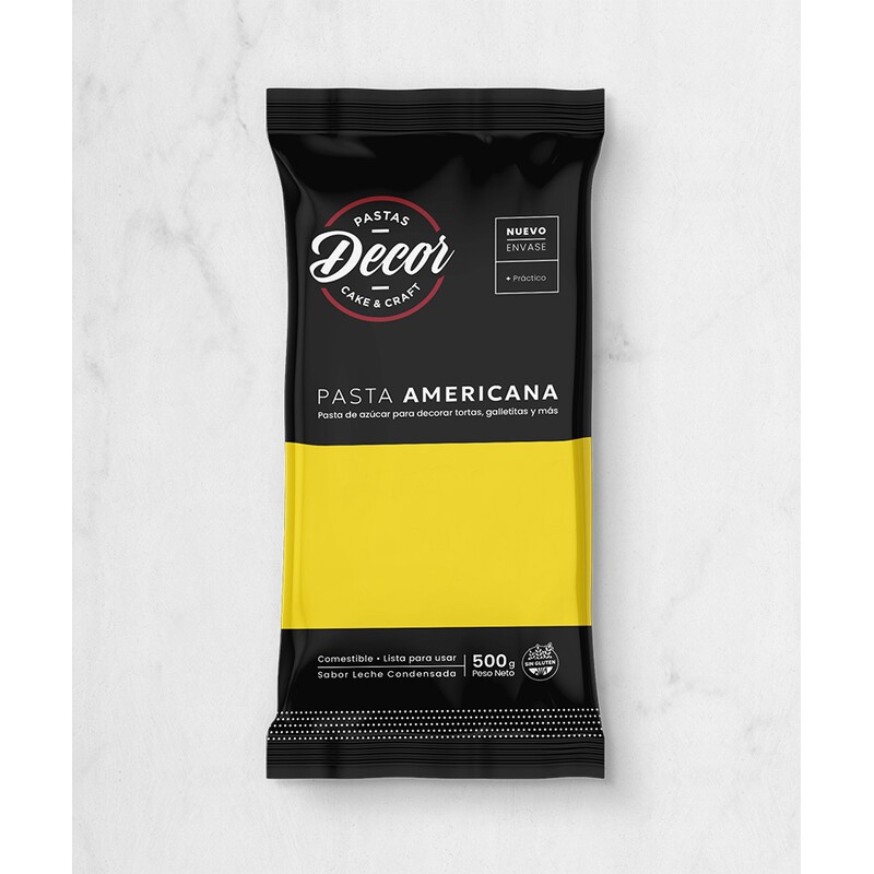 Pasta Para Cubrir Tortas - Amarillo - Leche Cond. X  500 G - Decor Decor - 1