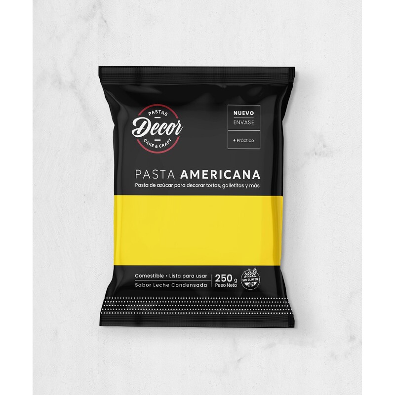 Pasta Para Cubrir Tortas - Amarillo - Leche Cond. X  250 G - Decor Decor - 1