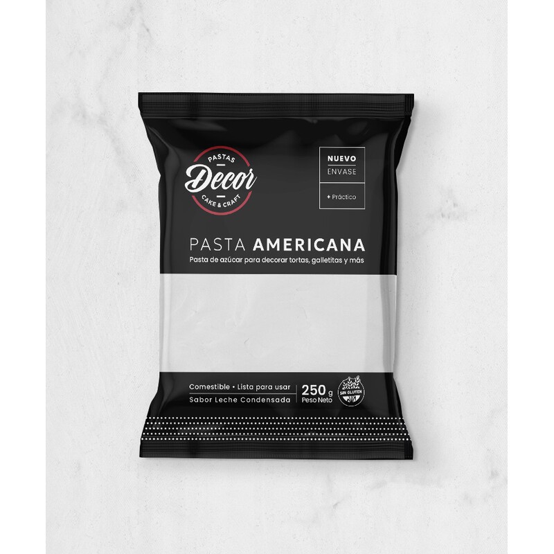 Pasta Para Cubrir Tortas - Blanco - Leche Cond. X  250 G - Decor Decor - 1
