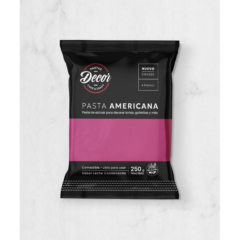 Pasta Para Cubrir Tortas - Fucsia - Leche Cond. X  250 G - Decor Decor - 1