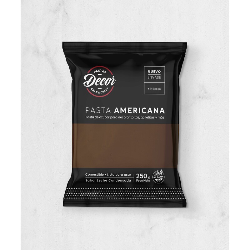 Pasta Para Cubrir Tortas - Marron - Leche Cond. X  250 G - Decor Decor - 1