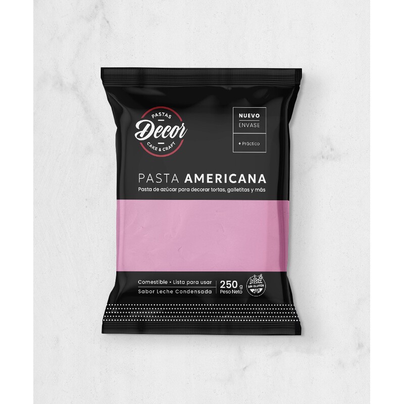 Pasta Para Cubrir Tortas - Rosa - Leche Cond. X  250 G - Decor Decor - 1