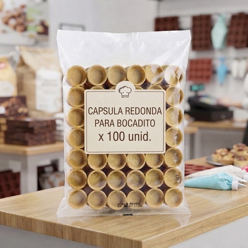 Capsula Redonda Para Bocadito X  100 Unid.  - 1