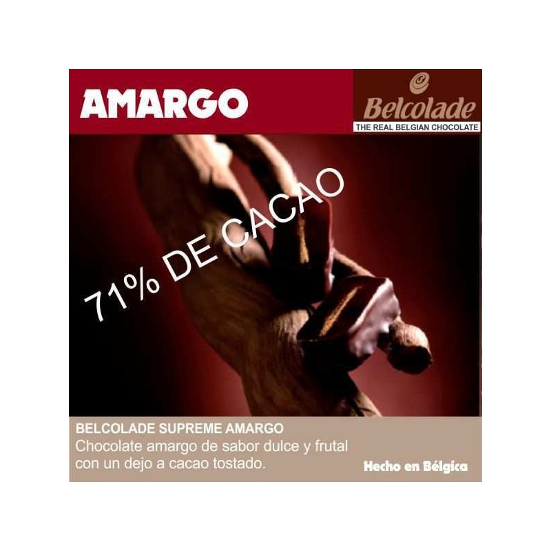Chocolate Cobertura Amargo Para Templar X   1 Kg - Belcolade Belcolade - 1