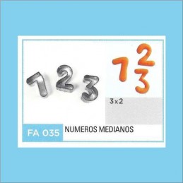 Cortante Metal Numeros Medianos - Fa035 X Unid. - Flogus Flogus - 1