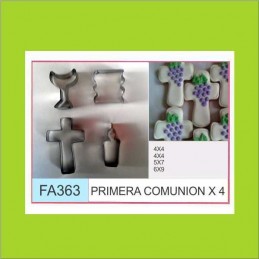 Cortante Metal Primera Comunion - Fa363 X    4 Unid. - Flogus Flogus - 1