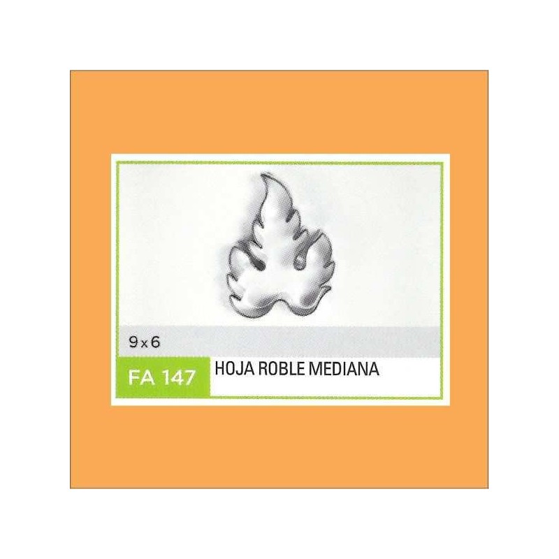 Cortante Metal Hoja De Roble Mediana - Fa147 X Unid. - Flogus Flogus - 1