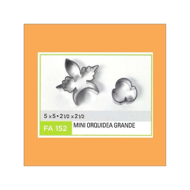 Cortante Metal Mini Orquidea Grande - Fa152 X Unid. - Flogus Flogus - 1