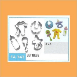 Cortante Metal Set Bebe - Fa343 X    5 Unid. - Flogus Flogus - 1