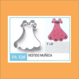 Cortante Metal Vestido Muñeca - Fa328 X Unid. - Flogus Flogus - 1