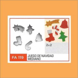 Cortante Metal Juego Navideño Mediano - Fa119 X Unid. - Flogus Flogus - 1