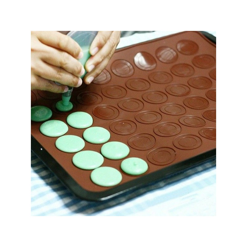 30-capacity silicona Macarons alfombrilla de horno Chocolate Cookie Moldes 