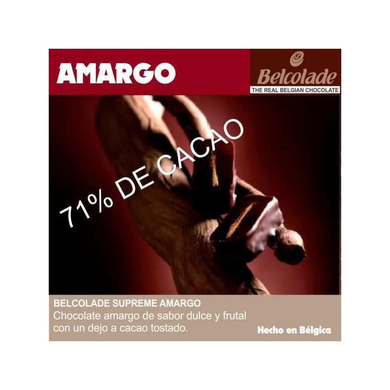 Chocolate Cobertura Amargo Para Templar X  500 G - Belcolade Belcolade - 1