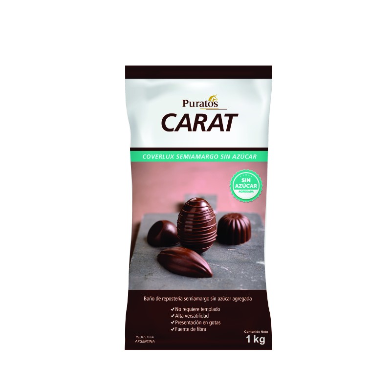 Chocolate Baño Moldeo Gotas Semiamargo Sin Azucar X  12 Kg - Carat Carat - 1