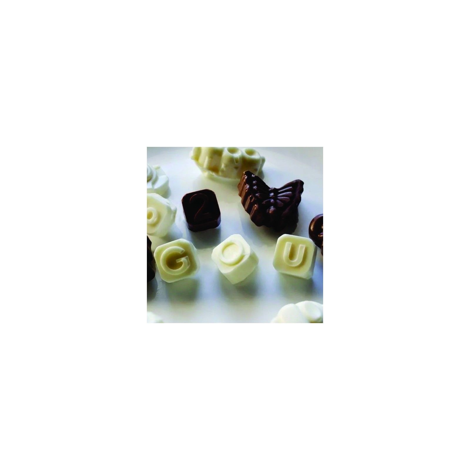 Molde Pvc - Abecedario Chocomensaje 2Cm X Unid.  - 1